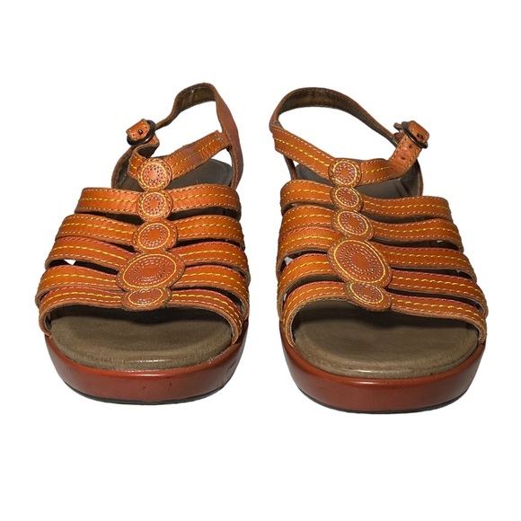 Dansko Sandals Drea Tangerine Orange Womens size 38 shoes - Picture 5 of 12